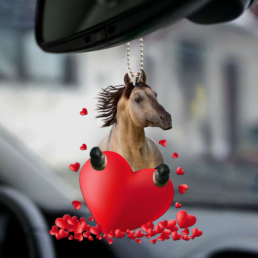 Dun Horse Heart Car Ornament