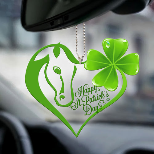 Horse Patrick Day Car Ornament