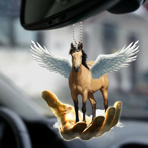 Buckskin Horse Wings Car Ornament Q250203