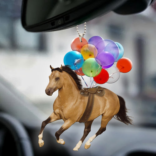 Buckskin Horse Bubbles Car Ornament