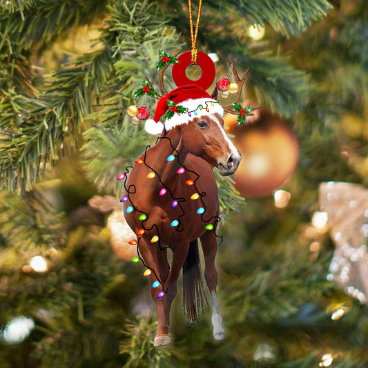 Chesnut Horse Christmas Funny Ornament Q131008