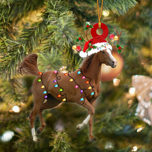 Bay Horse Christmas Funny Ornament Q131008