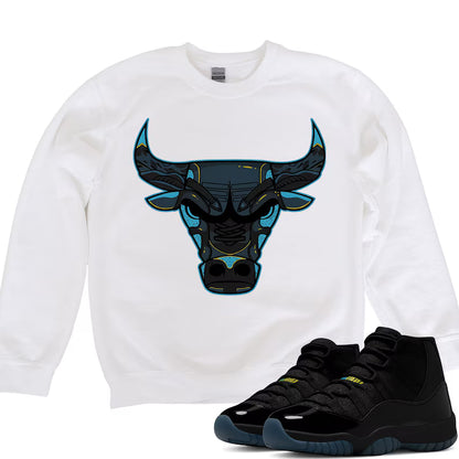 Bull Shirt To Match Jordan 11 Gamma, Jordan 11 Gamma Sneaker Mactching Shirt, Jordan Match Tee, AJ 11 Gamma Sneaker Match Shirt