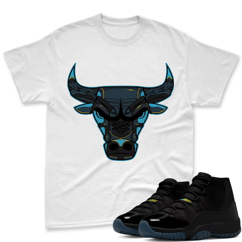 Bull Shirt To Match Jordan 11 Gamma, Jordan 11 Gamma Sneaker Mactching Shirt, Jordan Match Tee, AJ 11 Gamma Sneaker Match Shirt