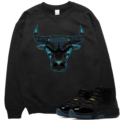 Bull Shirt To Match Jordan 11 Gamma, Jordan 11 Gamma Sneaker Mactching Shirt, Jordan Match Tee, AJ 11 Gamma Sneaker Match Shirt