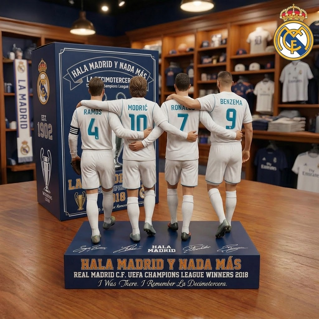 Real FC Champions 2018 Acrylic Plaque – Hala Madrid Display Decor
