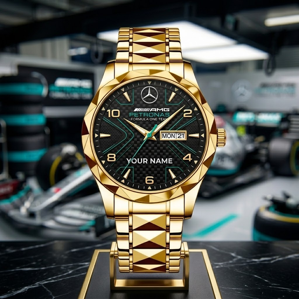 Personalized Merc Petronas Team Luxury Charley Watch