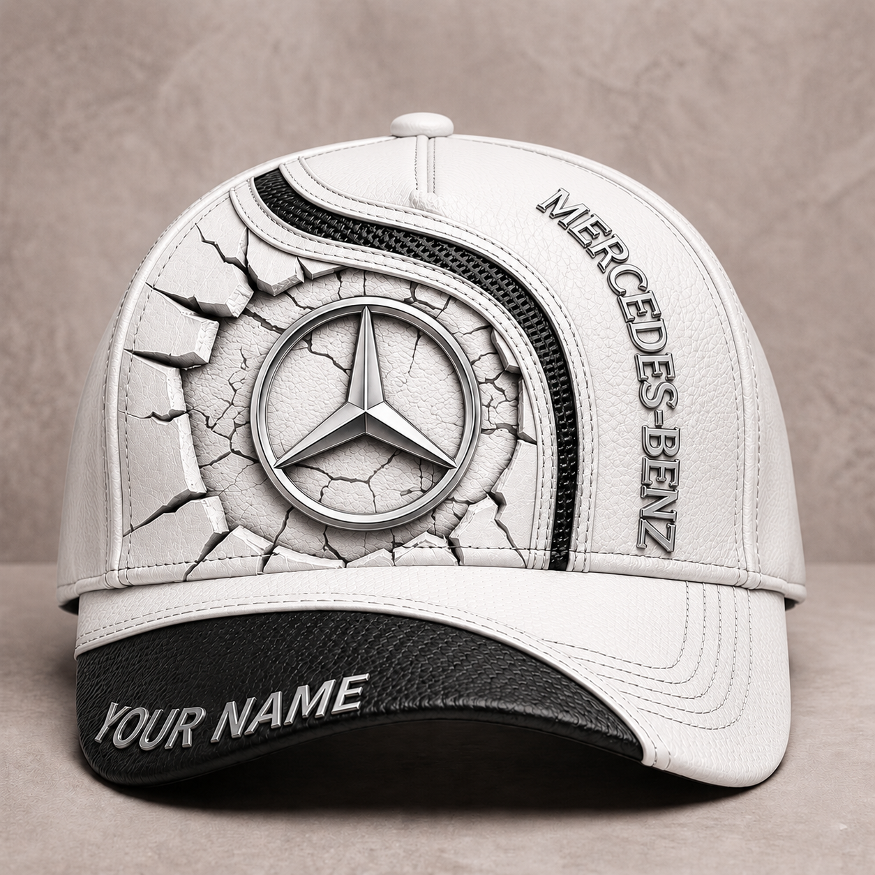 Personalized Mercedes Leather Pattern Classic Cap