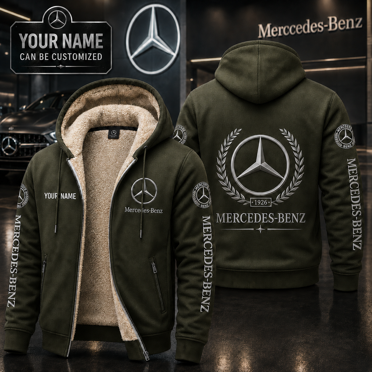 Merc Est.1926 Fleece 3D Unisex Hooded Jacket