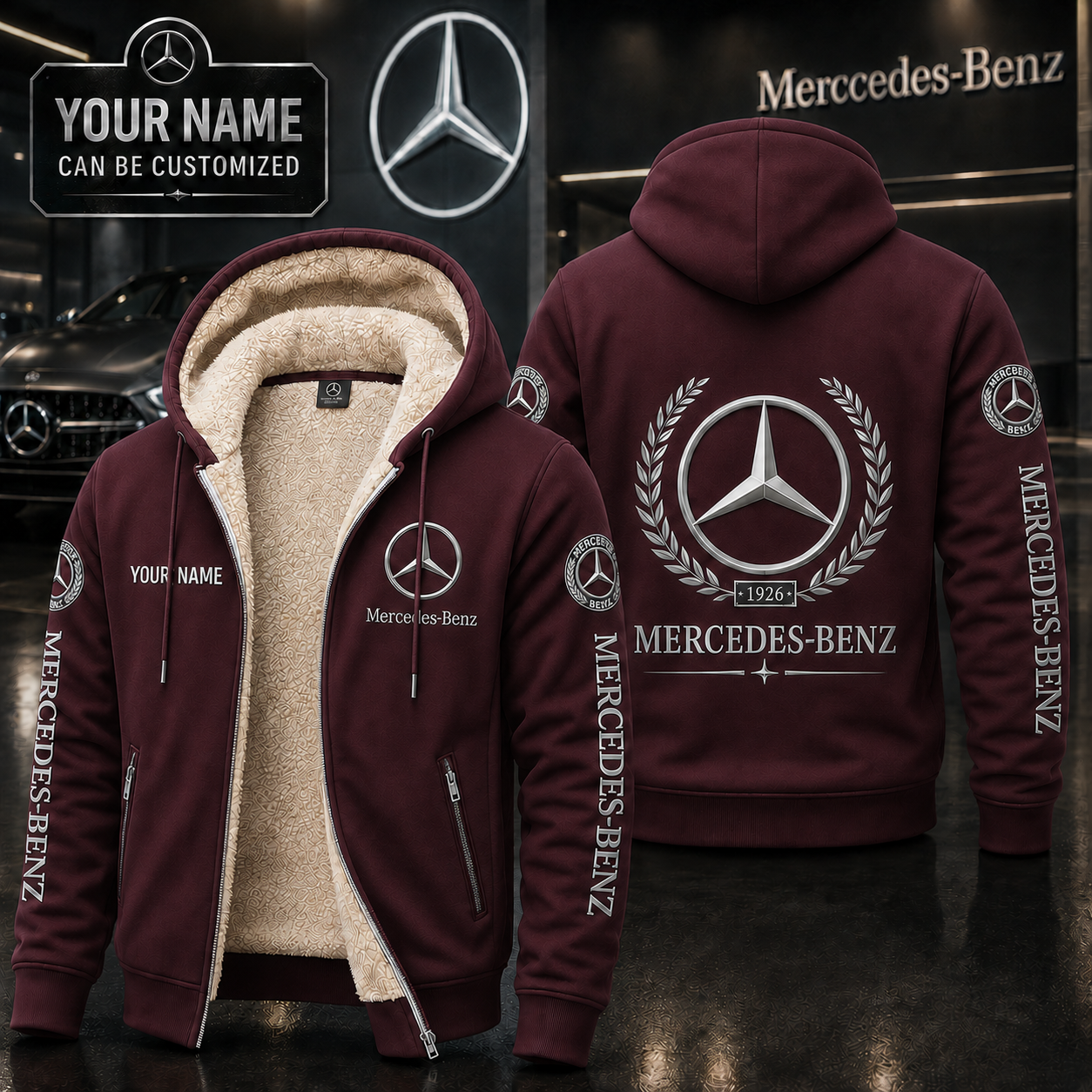 Merc Est.1926 Fleece 3D Unisex Hooded Jacket
