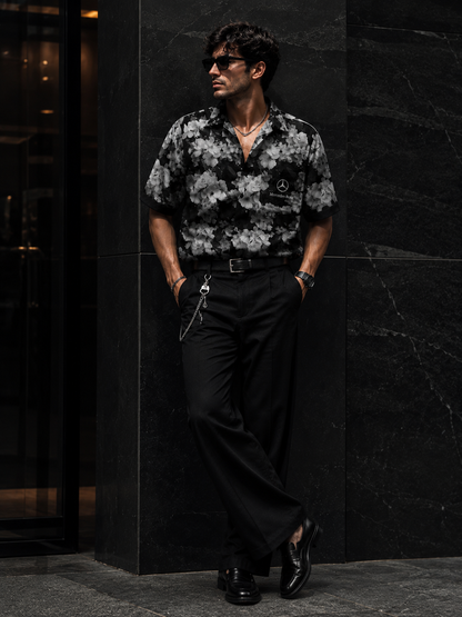 Merc Dark Flora Hawaii Shirt Beach Short