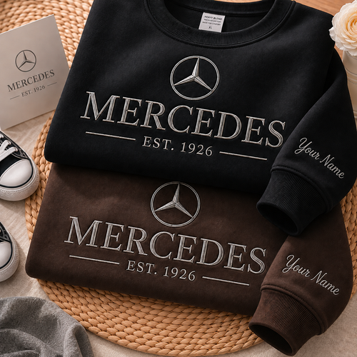 Personalized Merc Embroidered Sweatshirt , Hoodie , T-shirt Est.1926