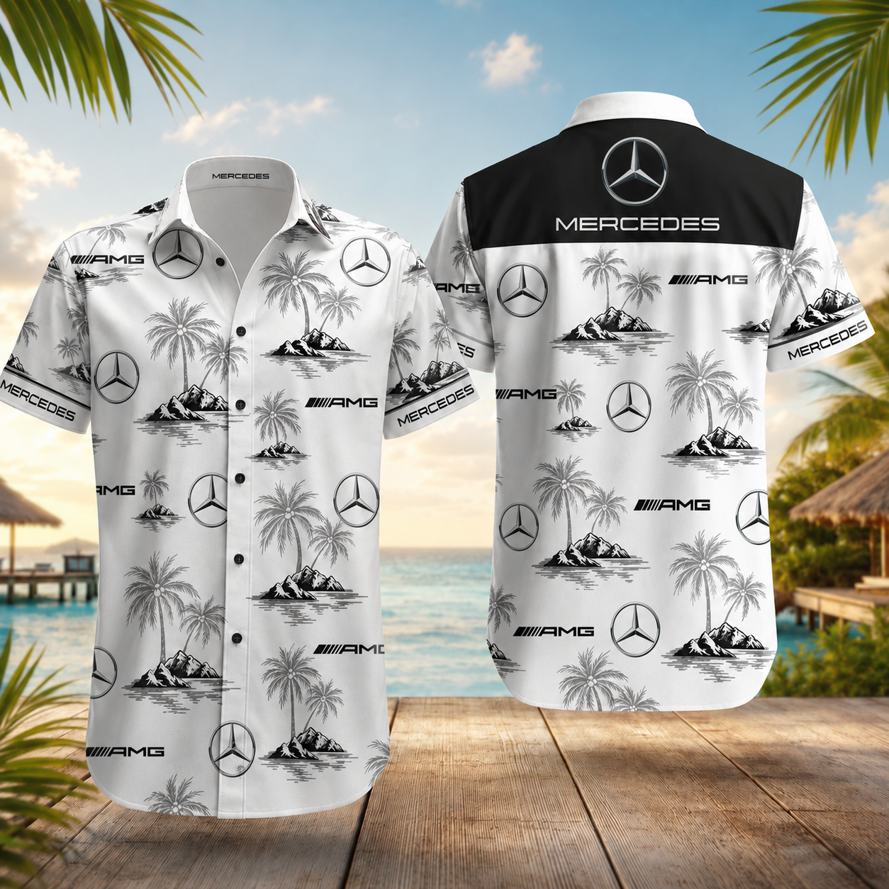 Merc Luxury Floral Hawaii Shirt Beach Short