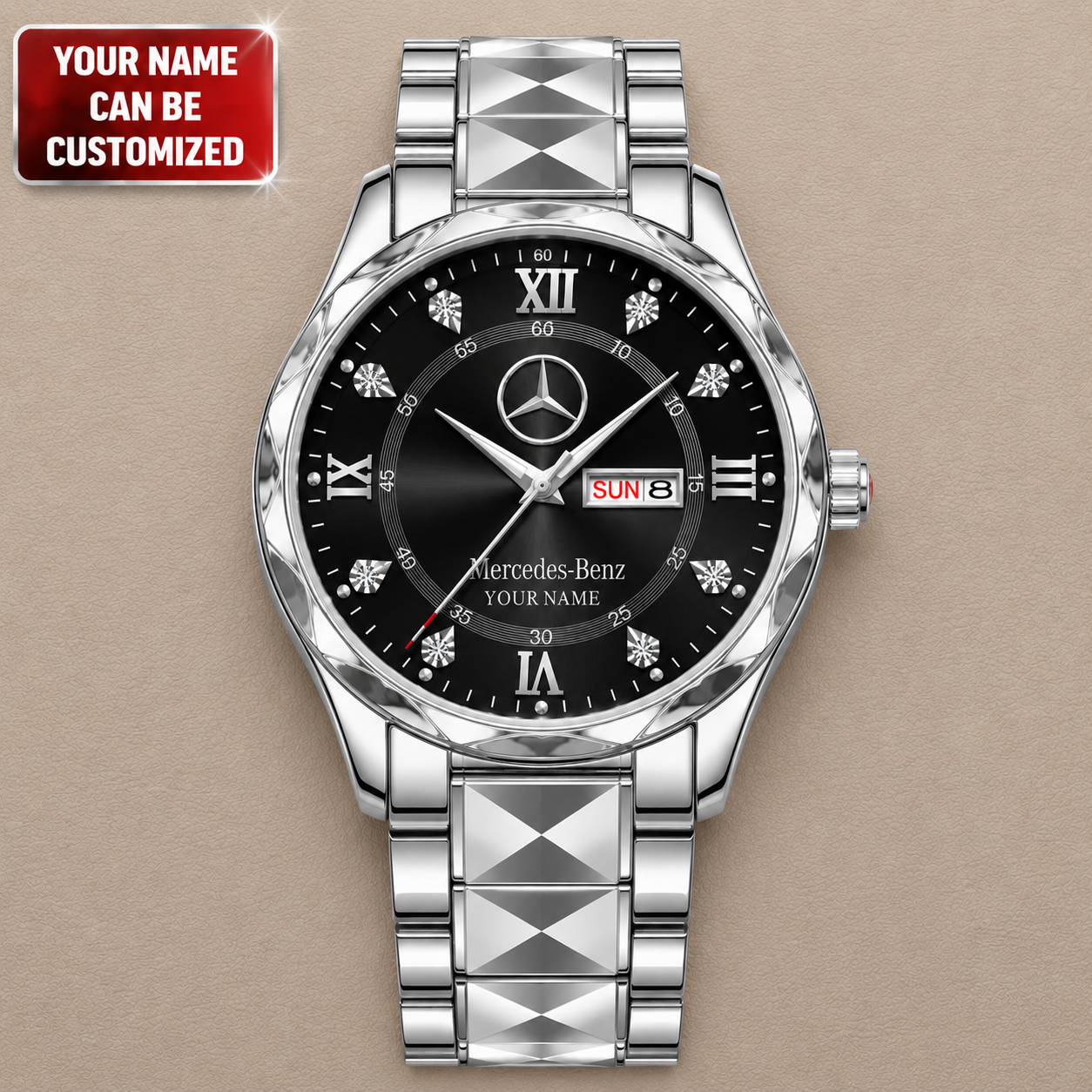 Personalized Merc Golden-times Luxury Charley Watch