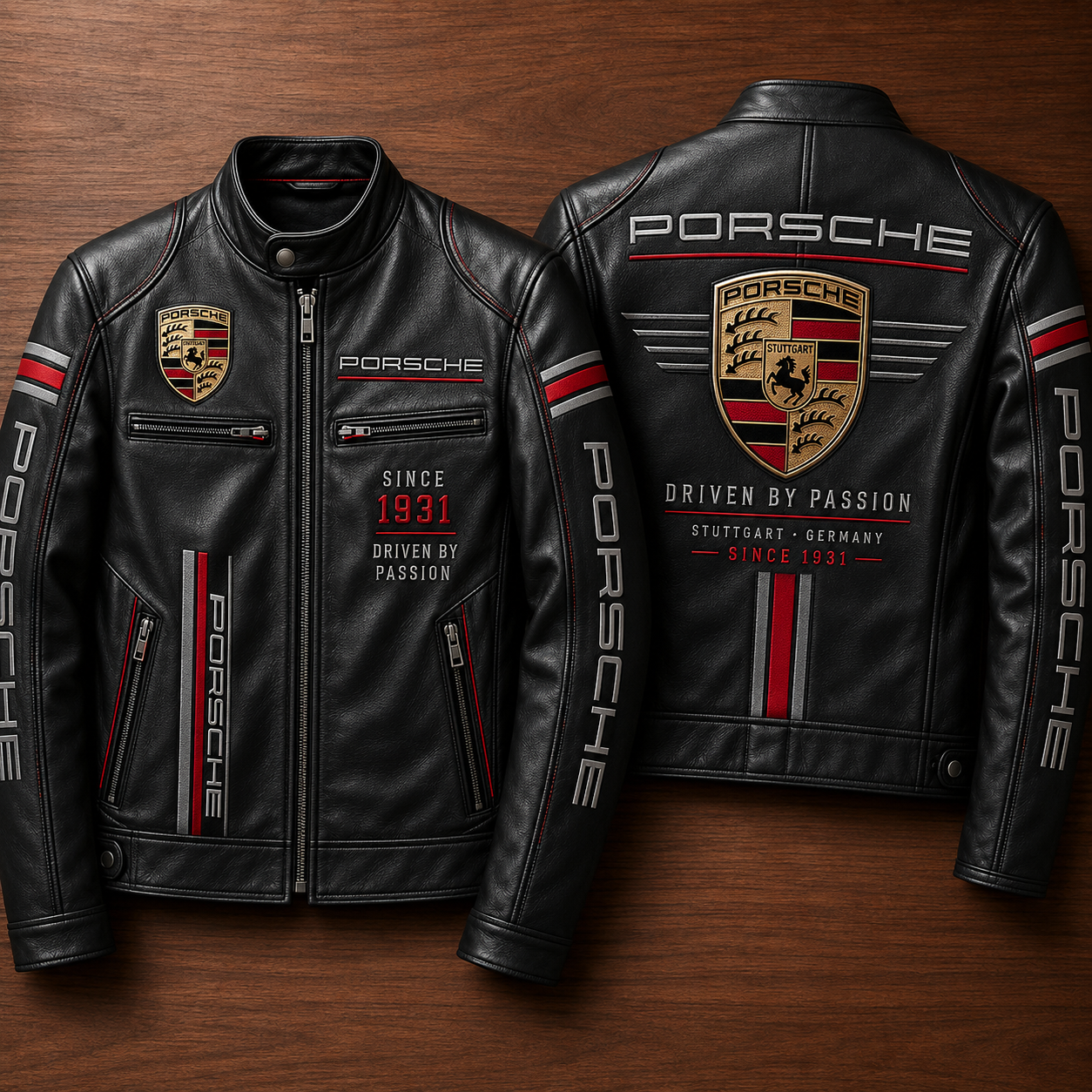 Pors Since 1931 Driven Vintage Collar Leather Jacket