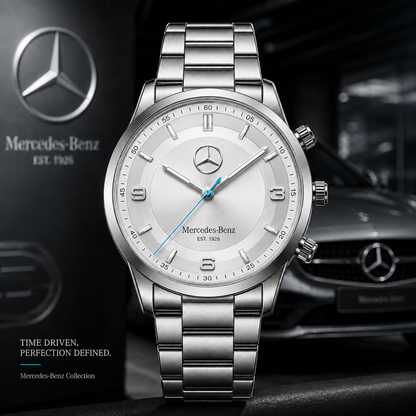 Merc Blue Diamond Alloy Quartz Watch