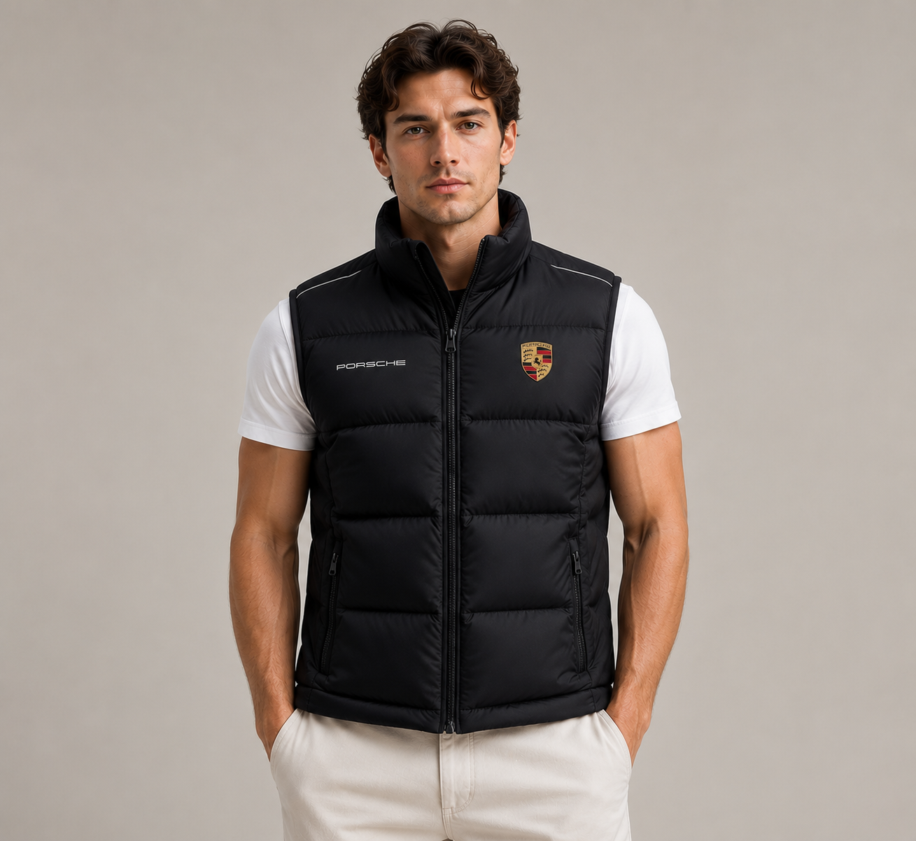 Porsche Sleeveless Windproof Puffer Jacket