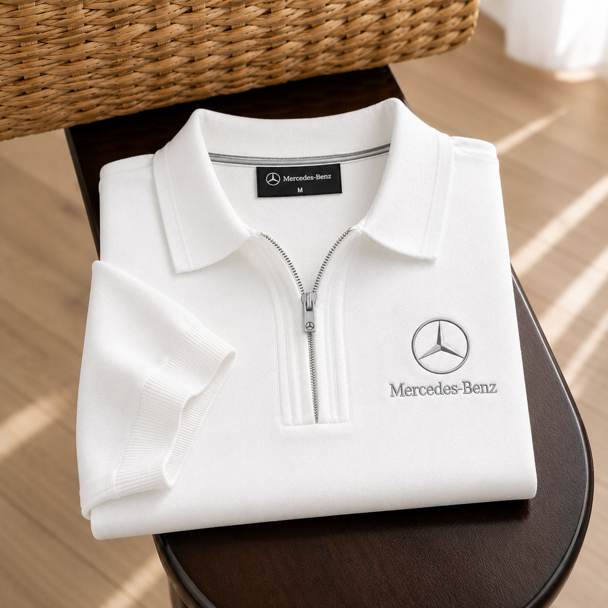 Personalized Merc Linen Zipper Polo Shirt