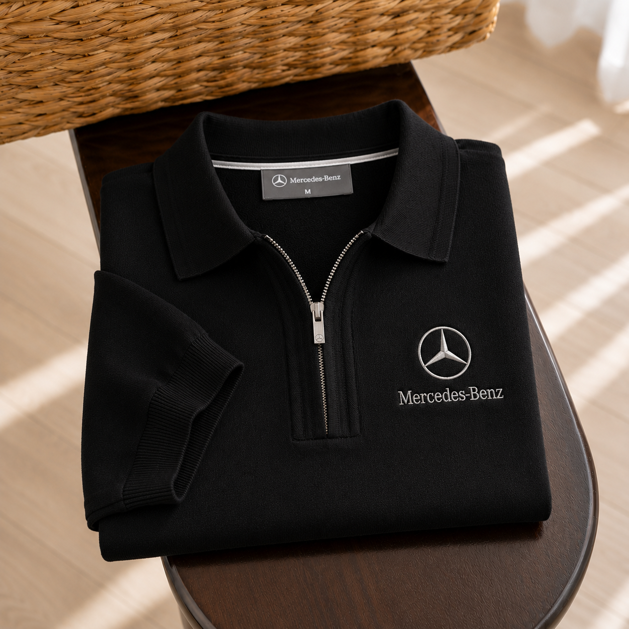 Personalized Merc Linen Zipper Polo Shirt