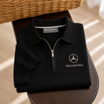 Personalized Merc Linen Zipper Polo Shirt