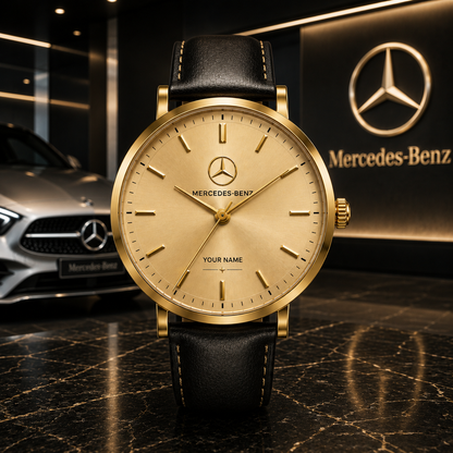 Personalized Merc Minimalist Leather Watch
