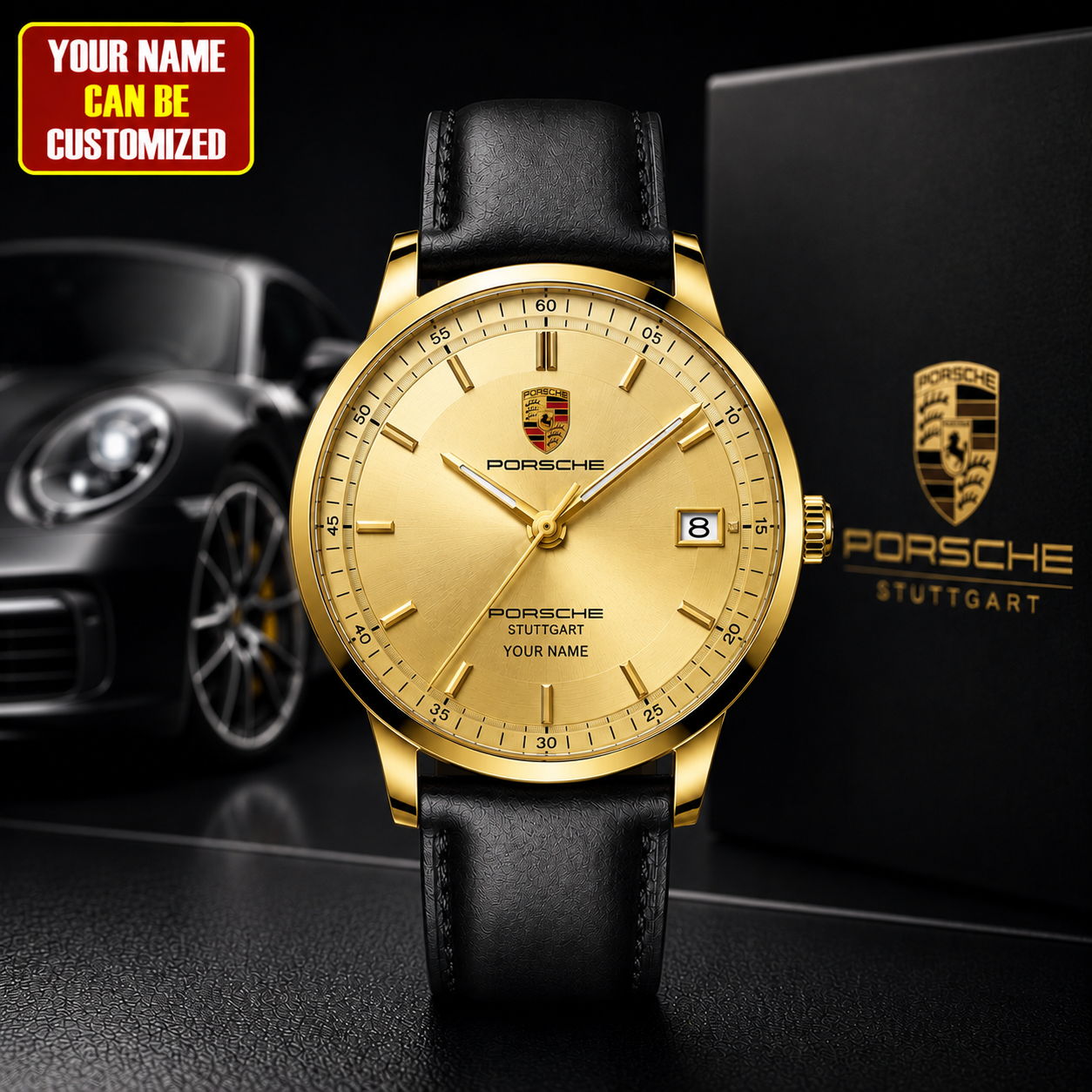 Personalized Pors Flagship Heritage Leather Watch