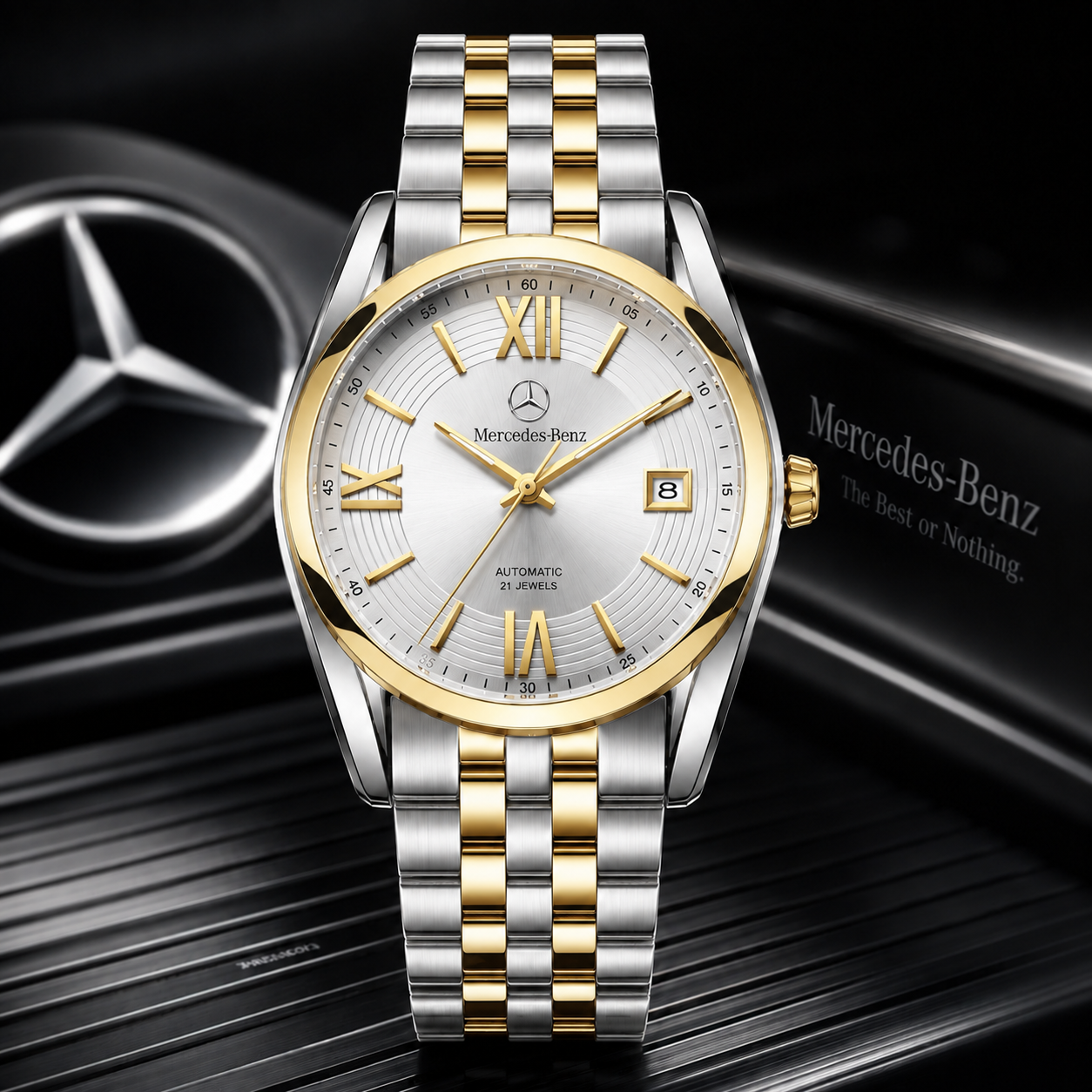 Peronalized Merc 21 Jewels Luxury Alloy Quartz Watch