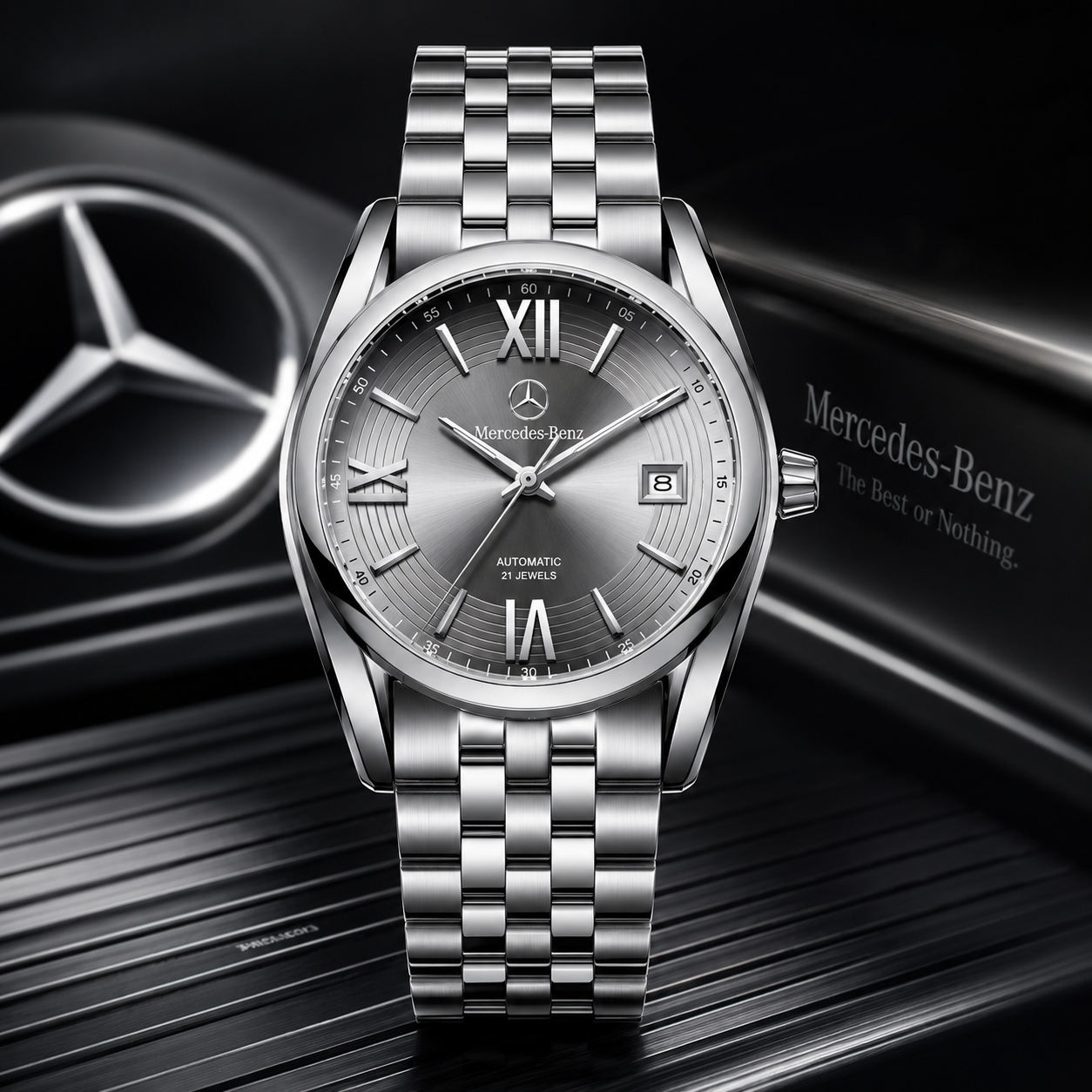 Peronalized Merc 21 Jewels Luxury Alloy Quartz Watch