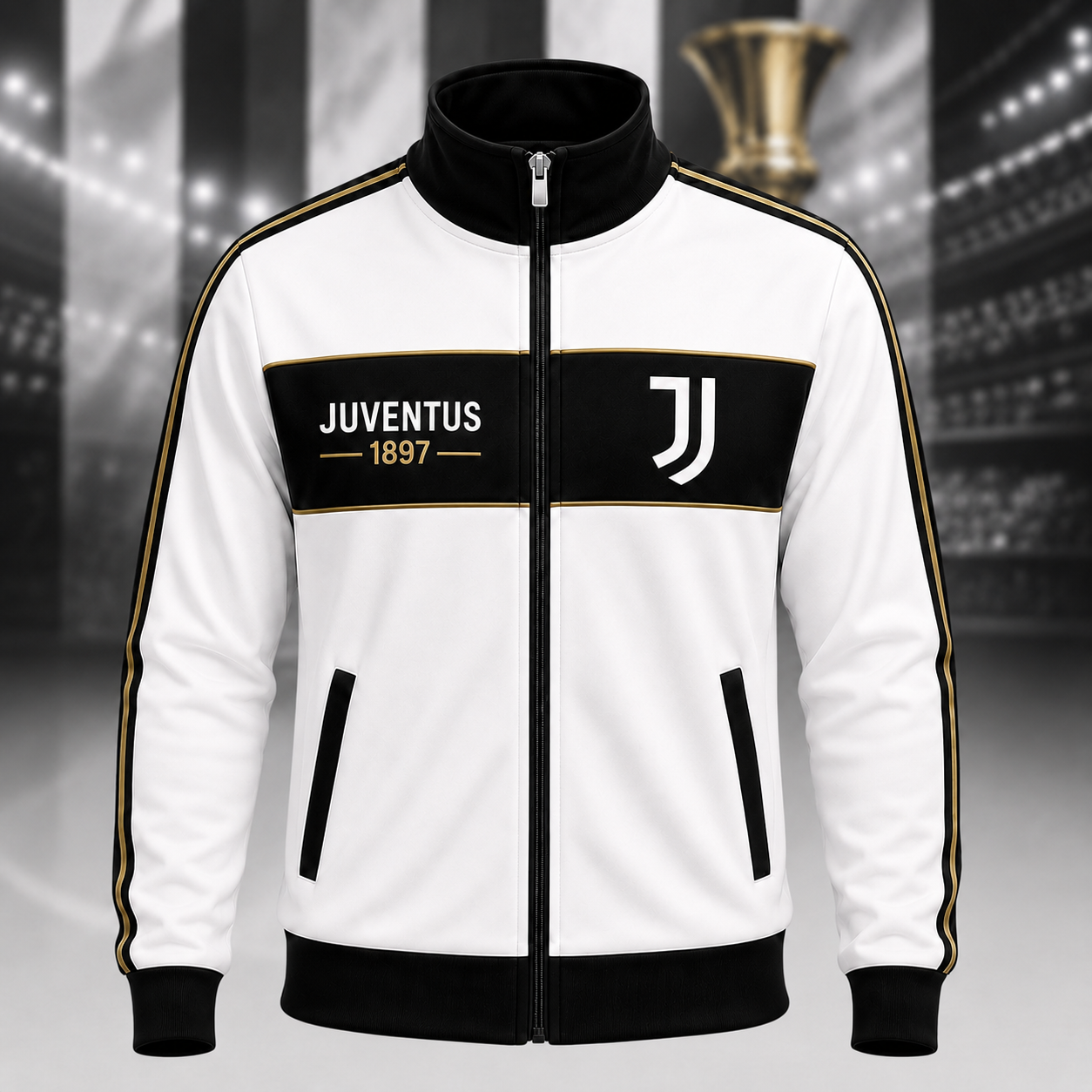 Personalized Juve 2026 Zipper Stand Collar Jacket