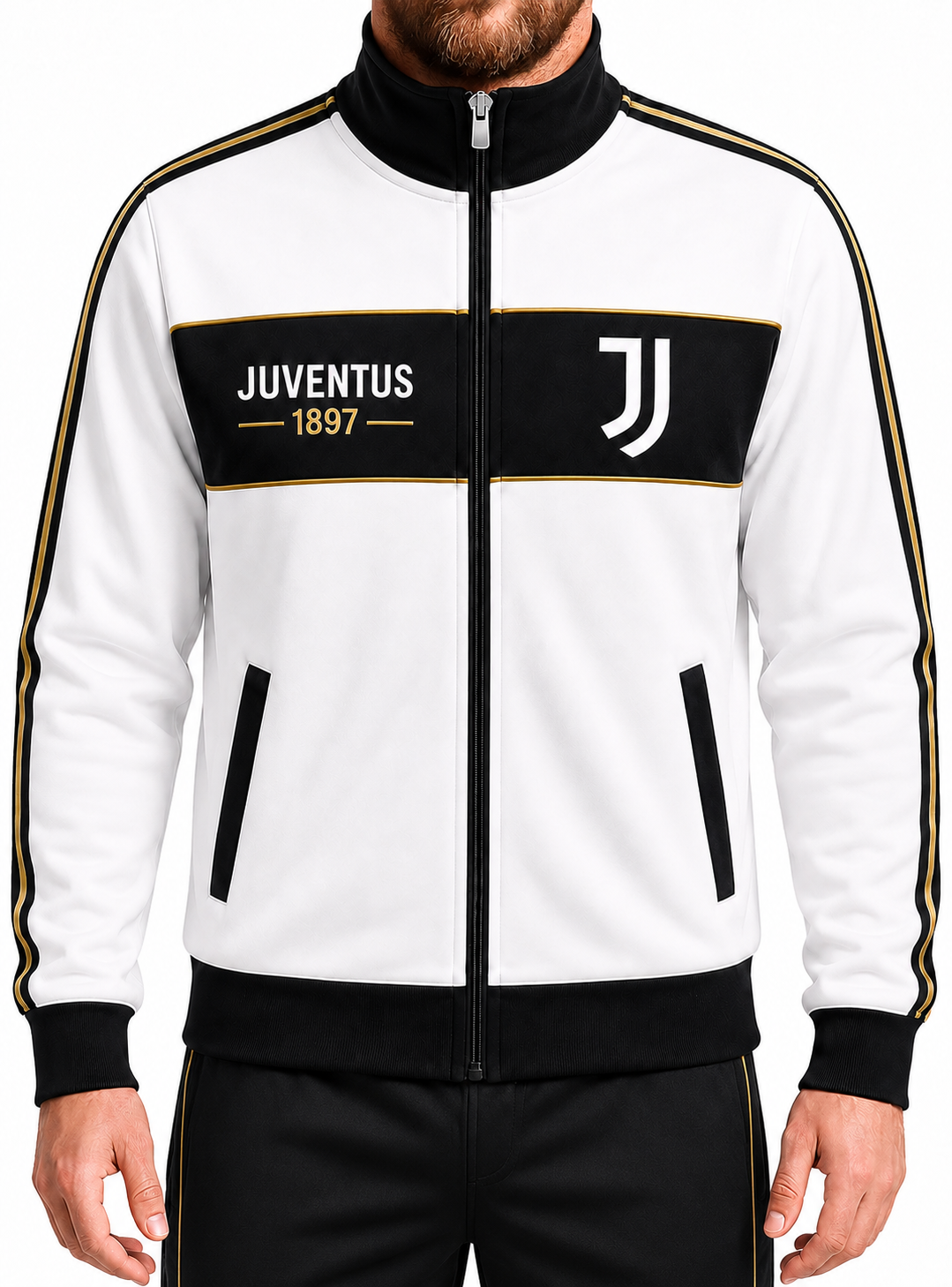 Personalized Juve 2026 Zipper Stand Collar Jacket