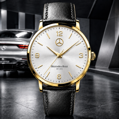 Personalized Merc Grand Prestige Leather Watch