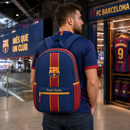 Barca FC 2026 Spotify Backpack with Custom Name – Gift for Barca Fans
