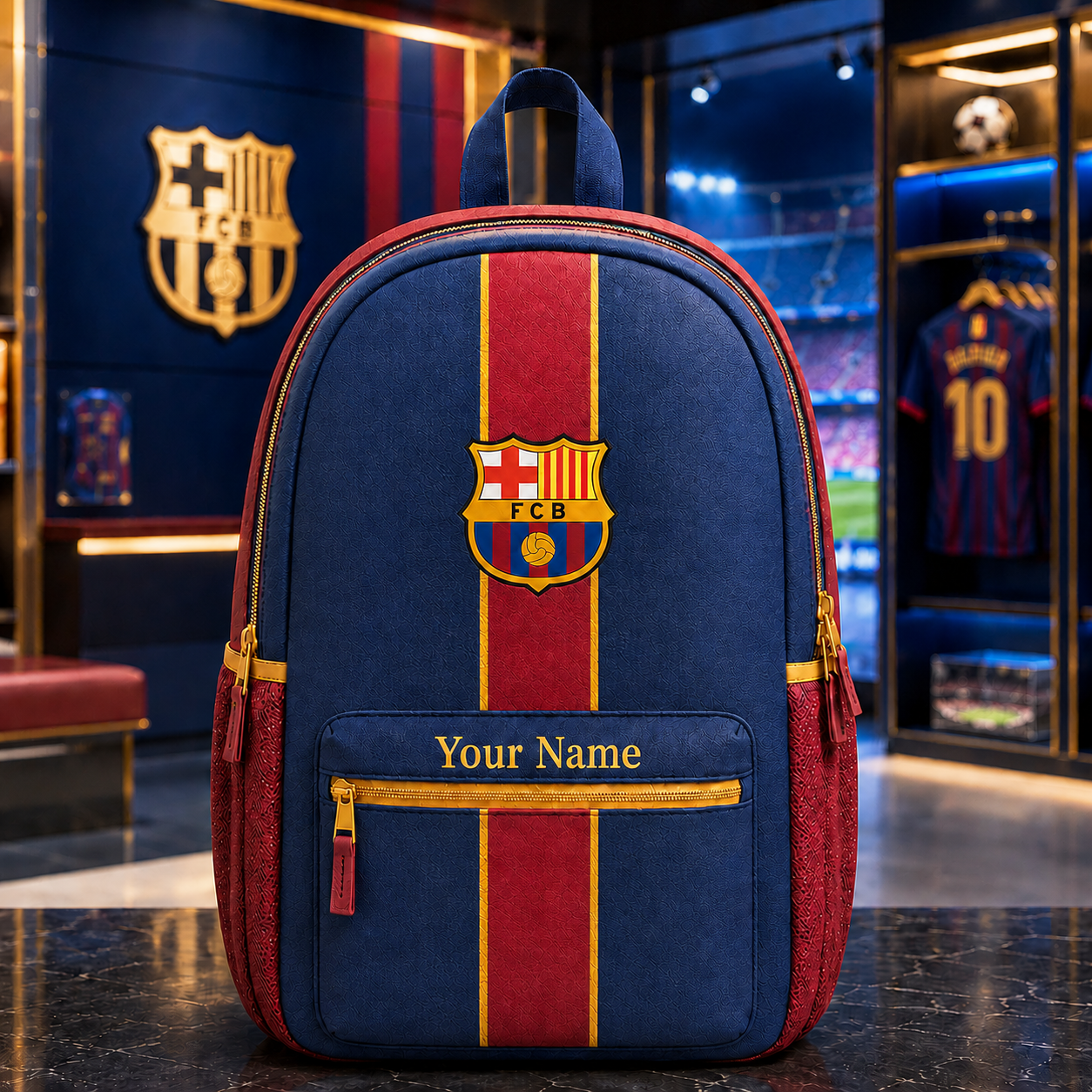 Barca FC 2026 Spotify Backpack with Custom Name – Gift for Barca Fans