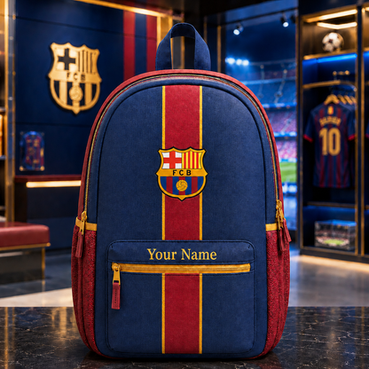 Barca FC 2026 Spotify Backpack with Custom Name – Gift for Barca Fans