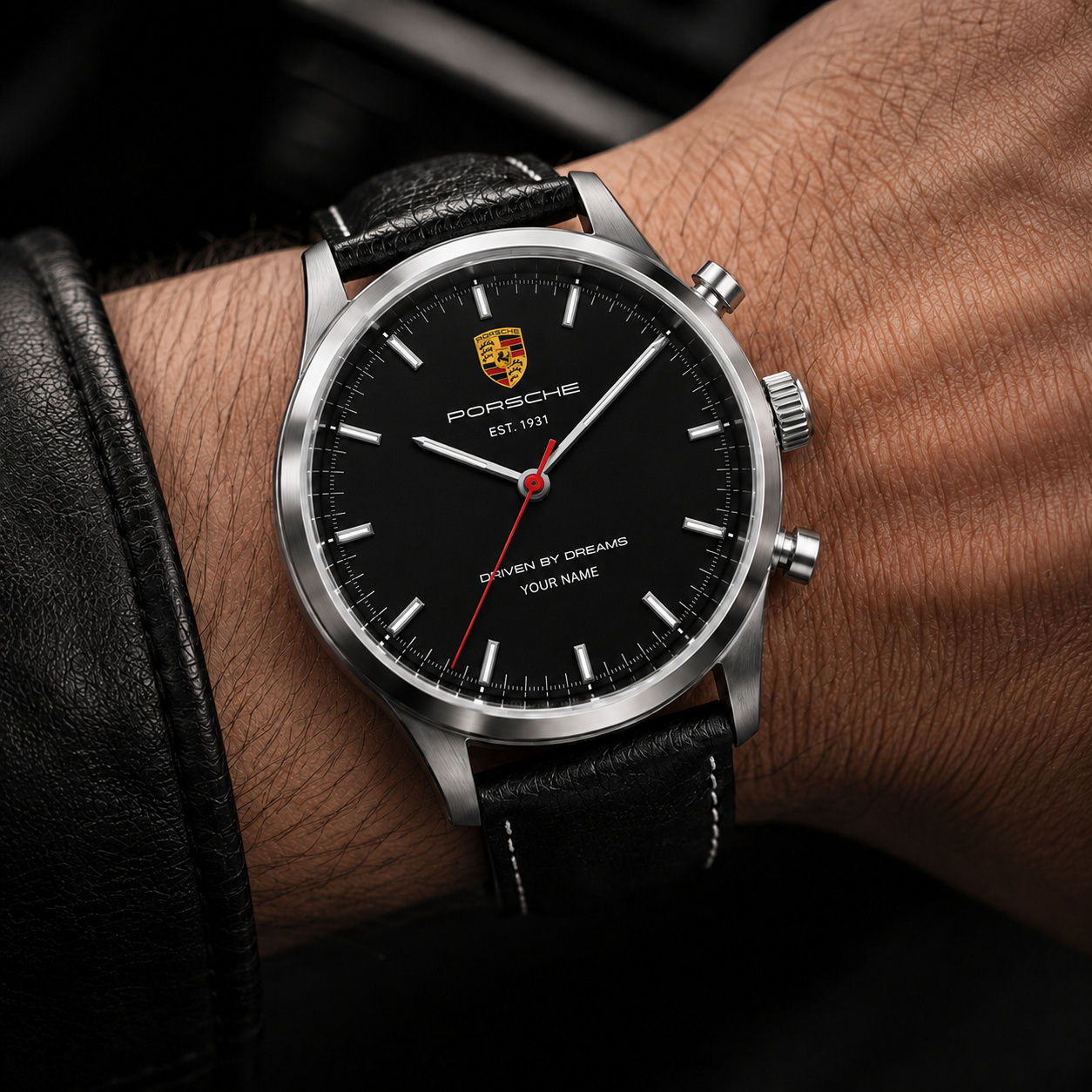 Personalized Pors Legacy 1931 Leather Strap Watch