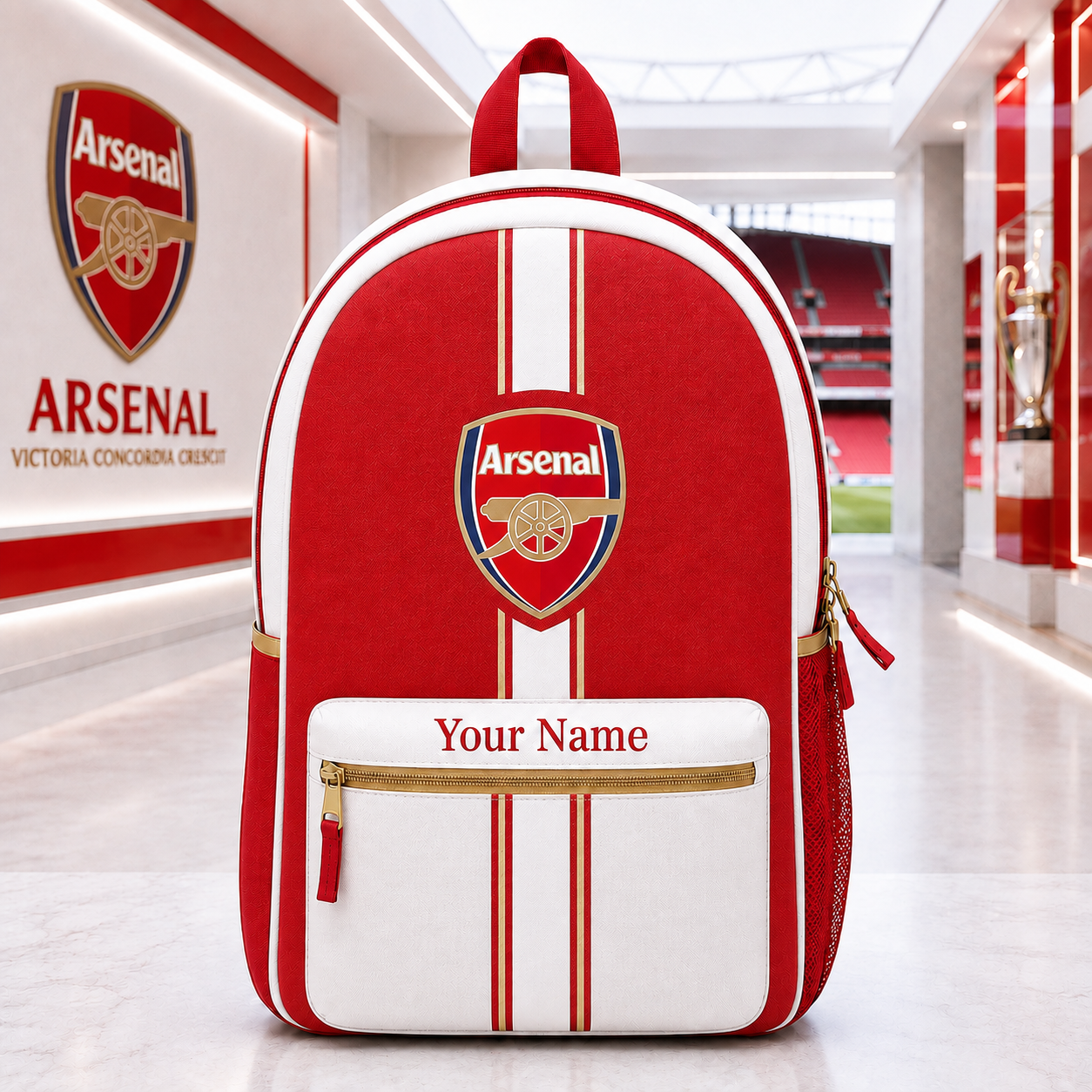 Arsenal 2026 Daily Backpack with Custom Name – Gift for Arsenal Fans