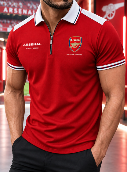 Personalized Arsenal FC Division Zipper Polo ,T-shirt, Hoodie , Short , Polo , hawaii