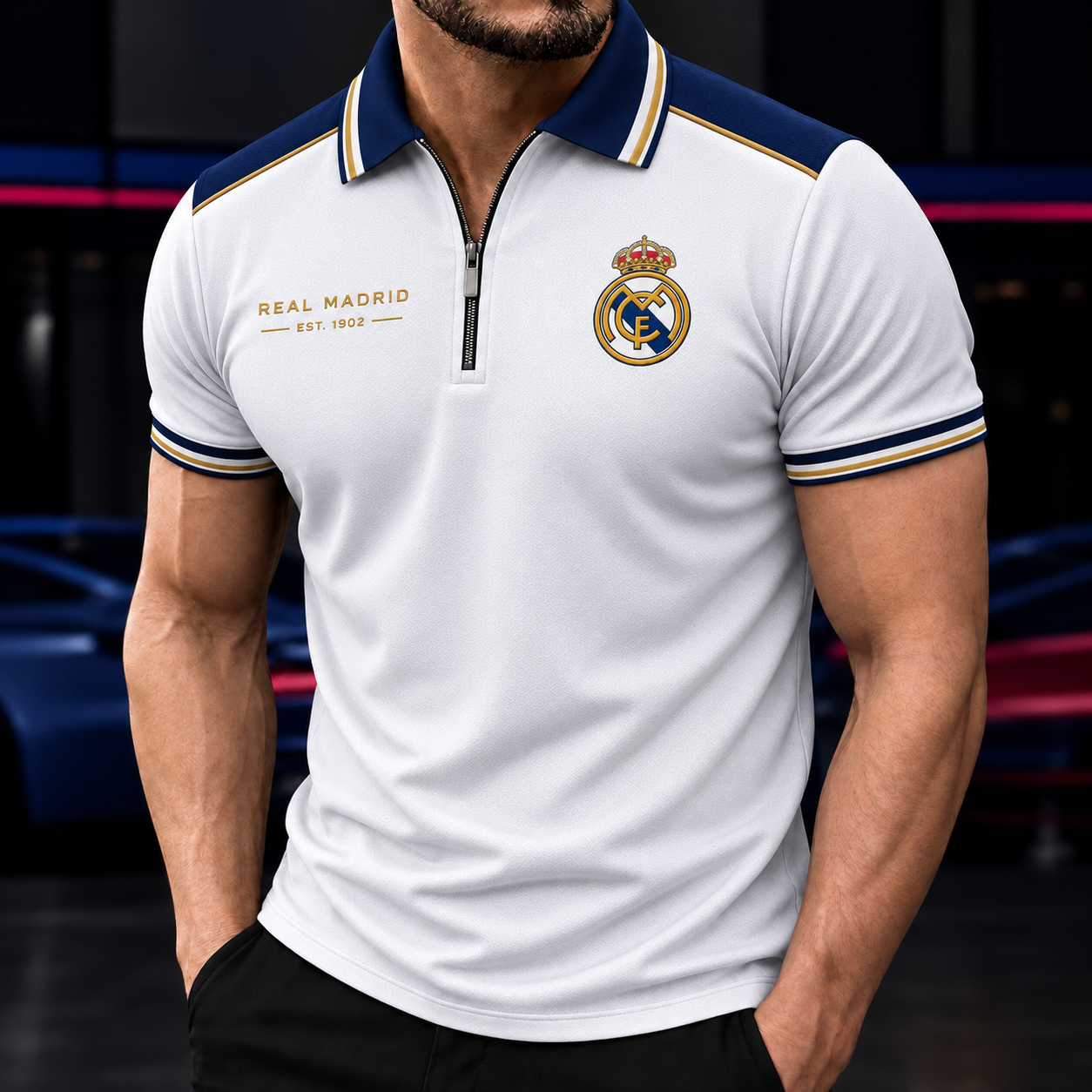 Personalized Real CF Division Zipper Polo ,T-shirt, Hoodie , Short , Polo , hawaii