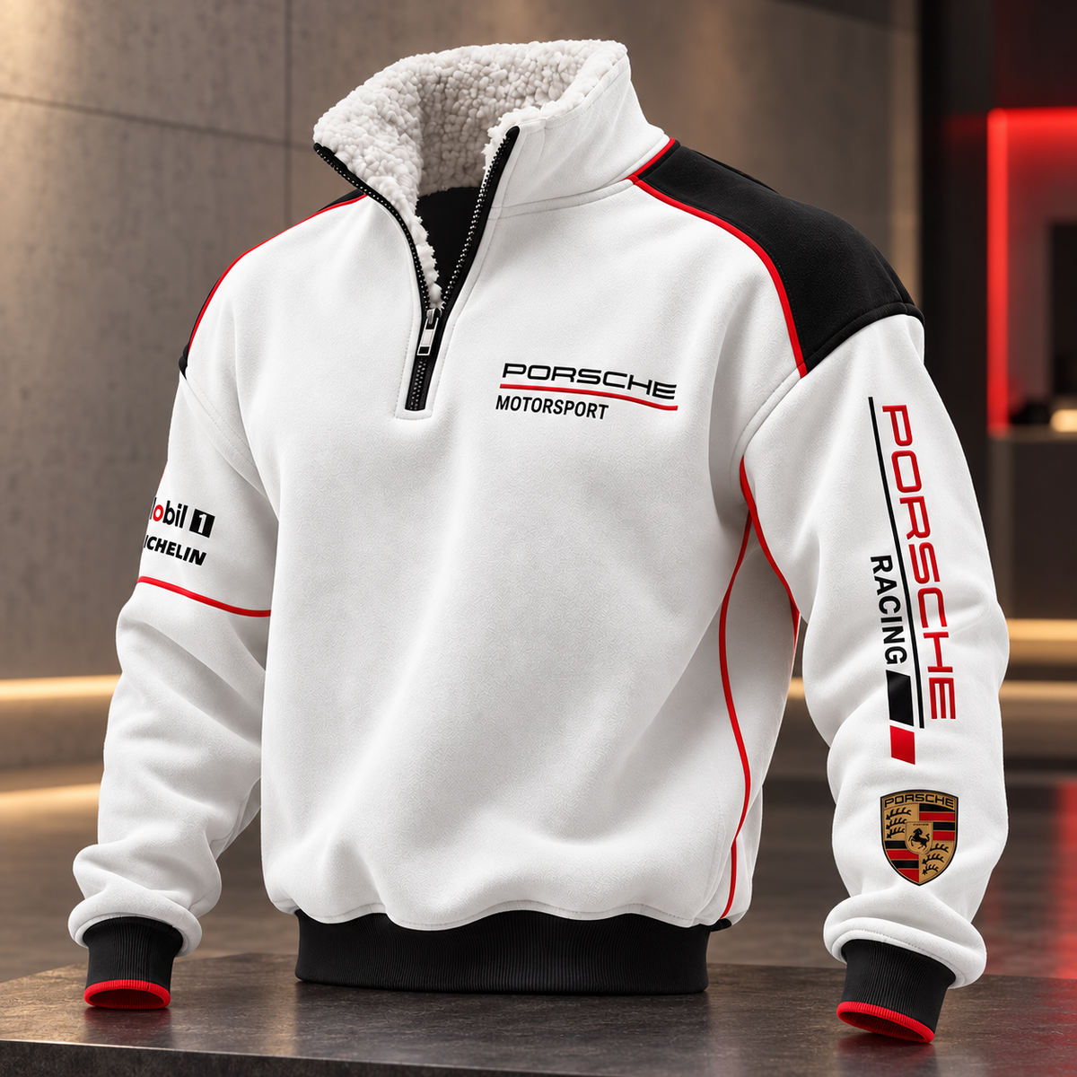 Pors Motorsport Fleece Quarter-Zip Pullover