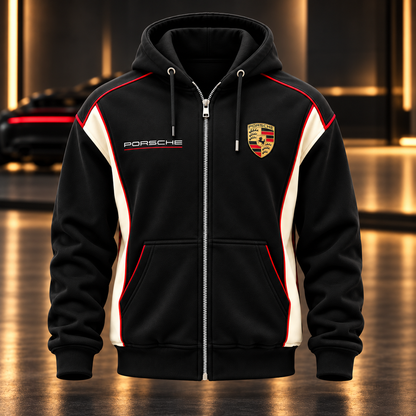 Pors Vertical Line Hoodie and Sweatpants set