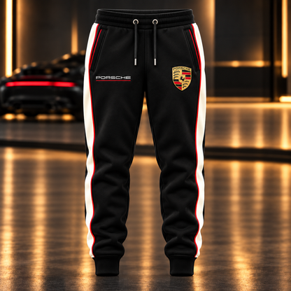 Pors Vertical Line Hoodie and Sweatpants set