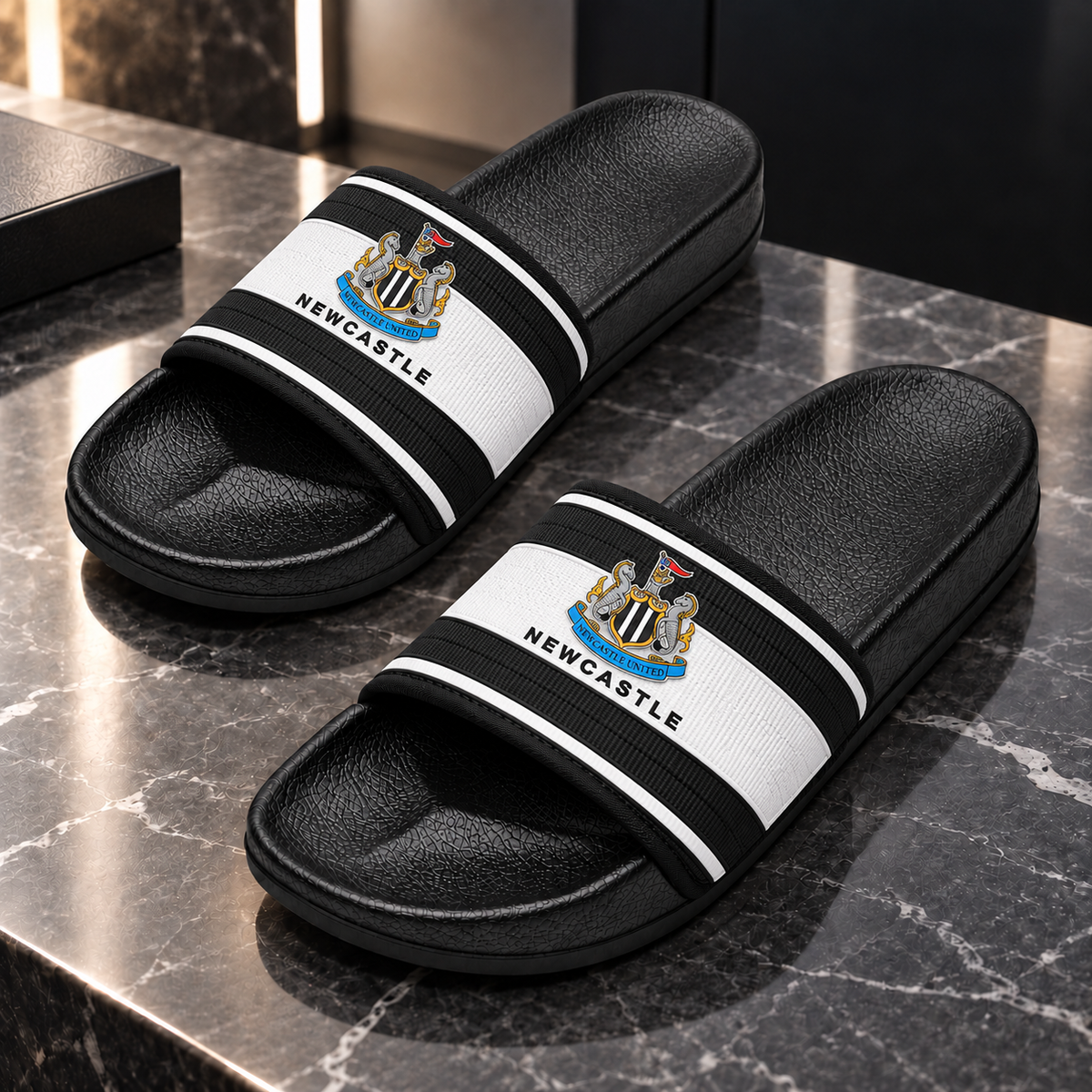 Newcastle FC Sportline Custom Leather Sandals
