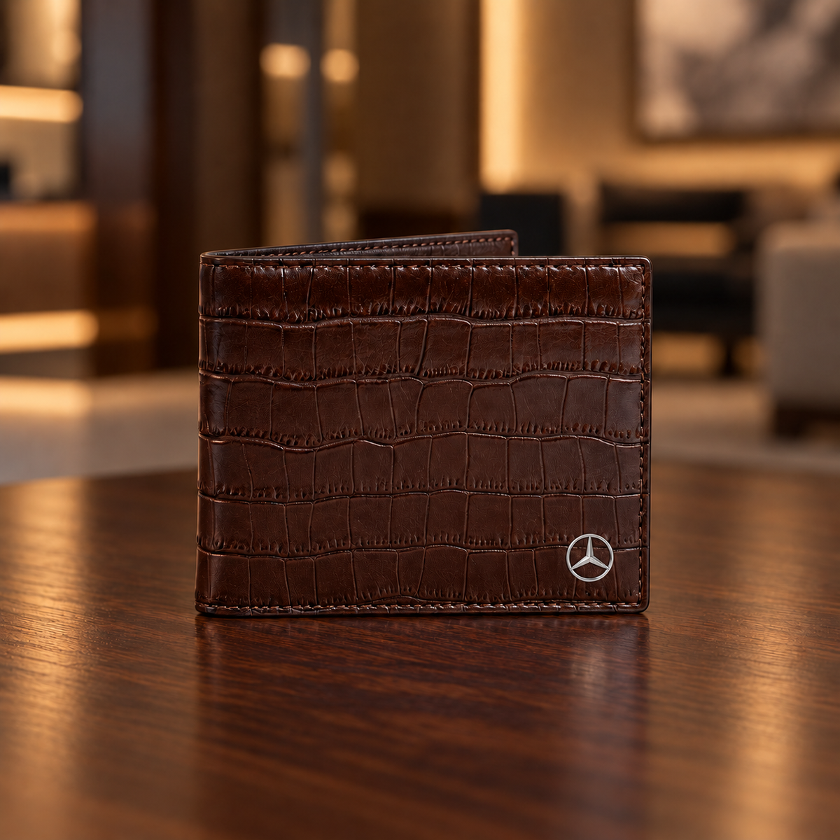 Merc Crocs Pattern 2026 Leather Wallet