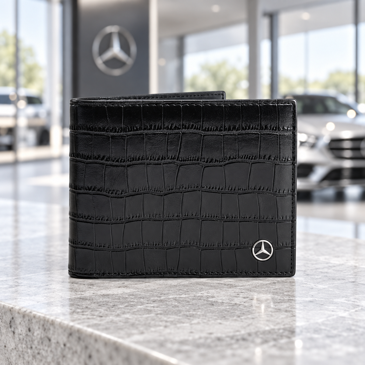Merc Crocs Pattern 2026 Leather Wallet