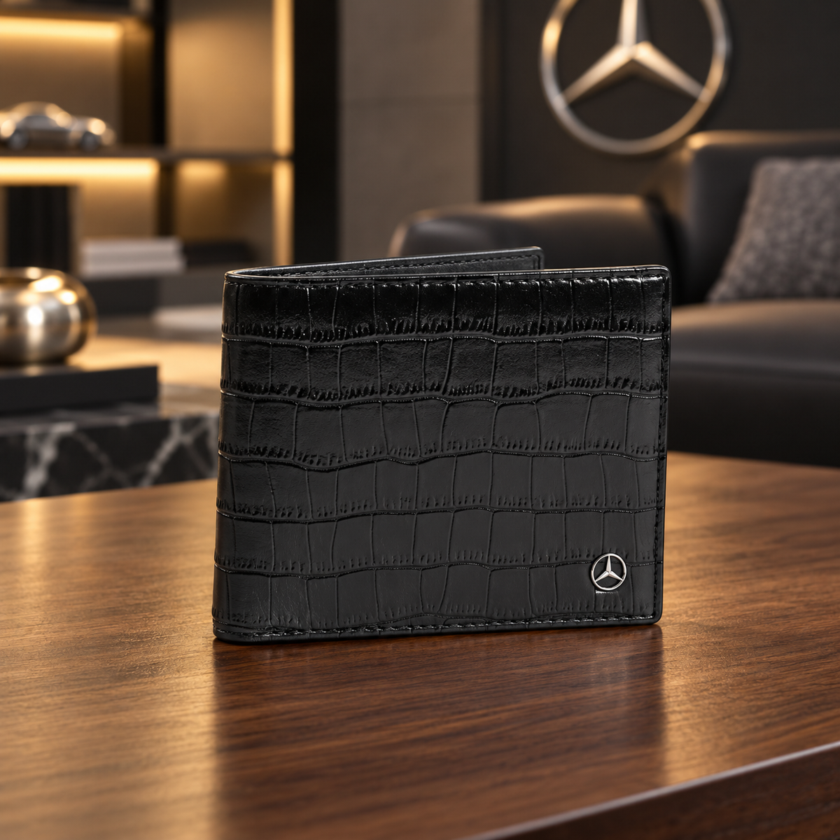 Merc Crocs Pattern 2026 Leather Wallet