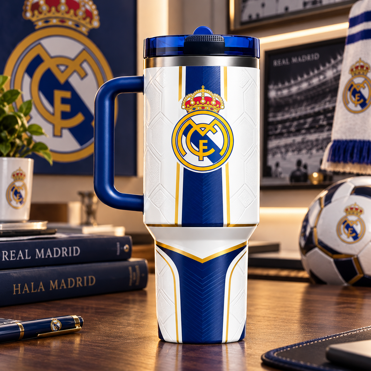 Real Madrid King Champion Insulated Tumbler 30oz 40oz