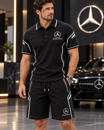 Merc The Herica Fashion All Over Printed Polo and Shorts