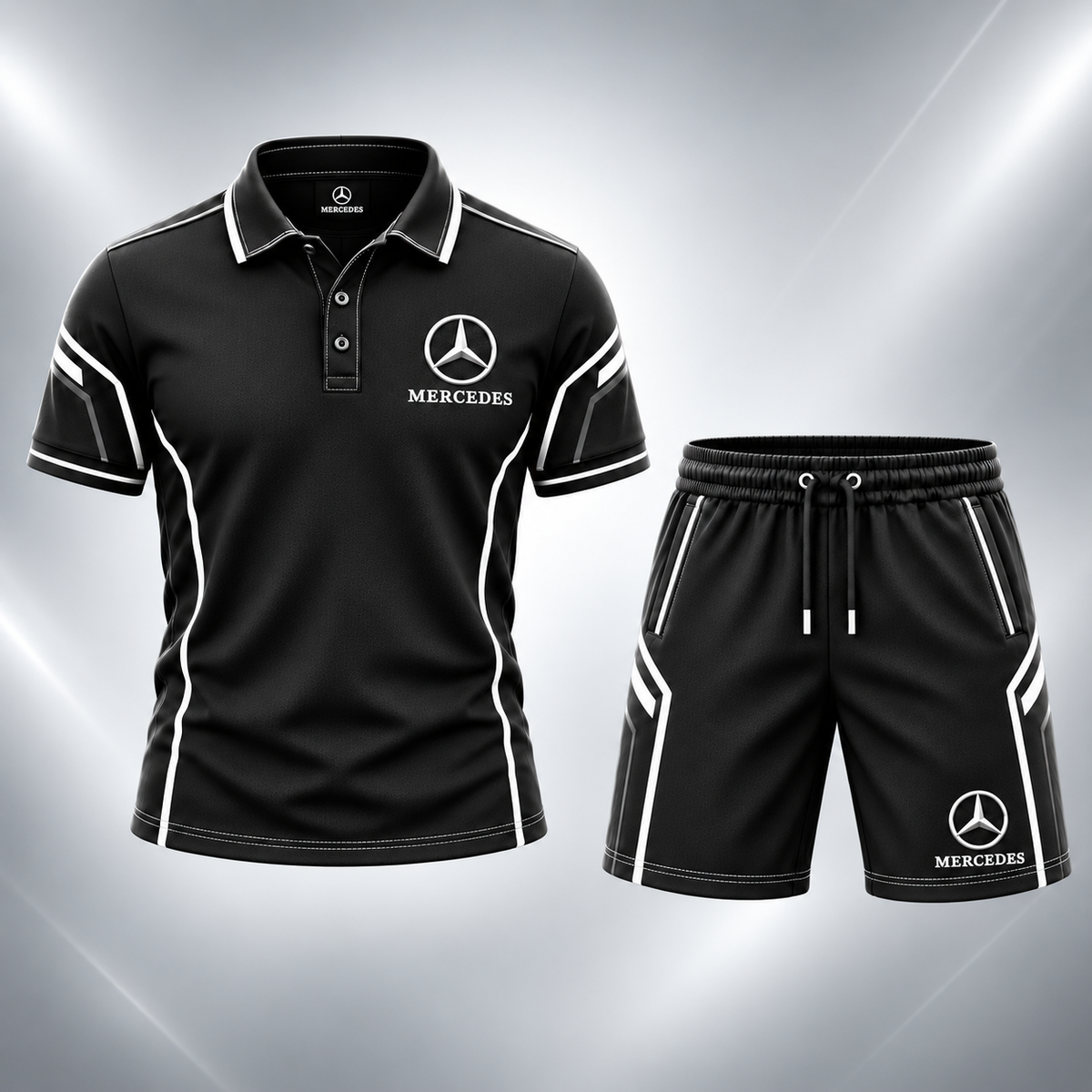Merc The Herica Fashion All Over Printed Polo and Shorts