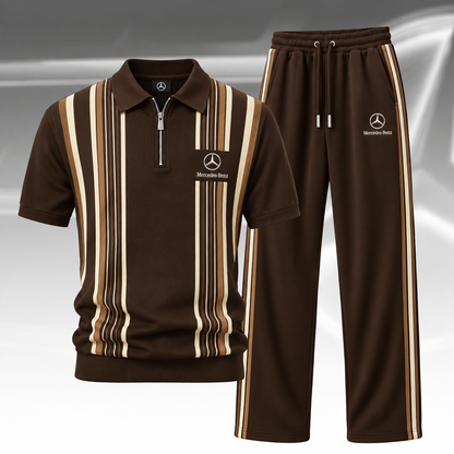 Merc Rivirea All Over Printed Zip-Polo and Sweatpants Set