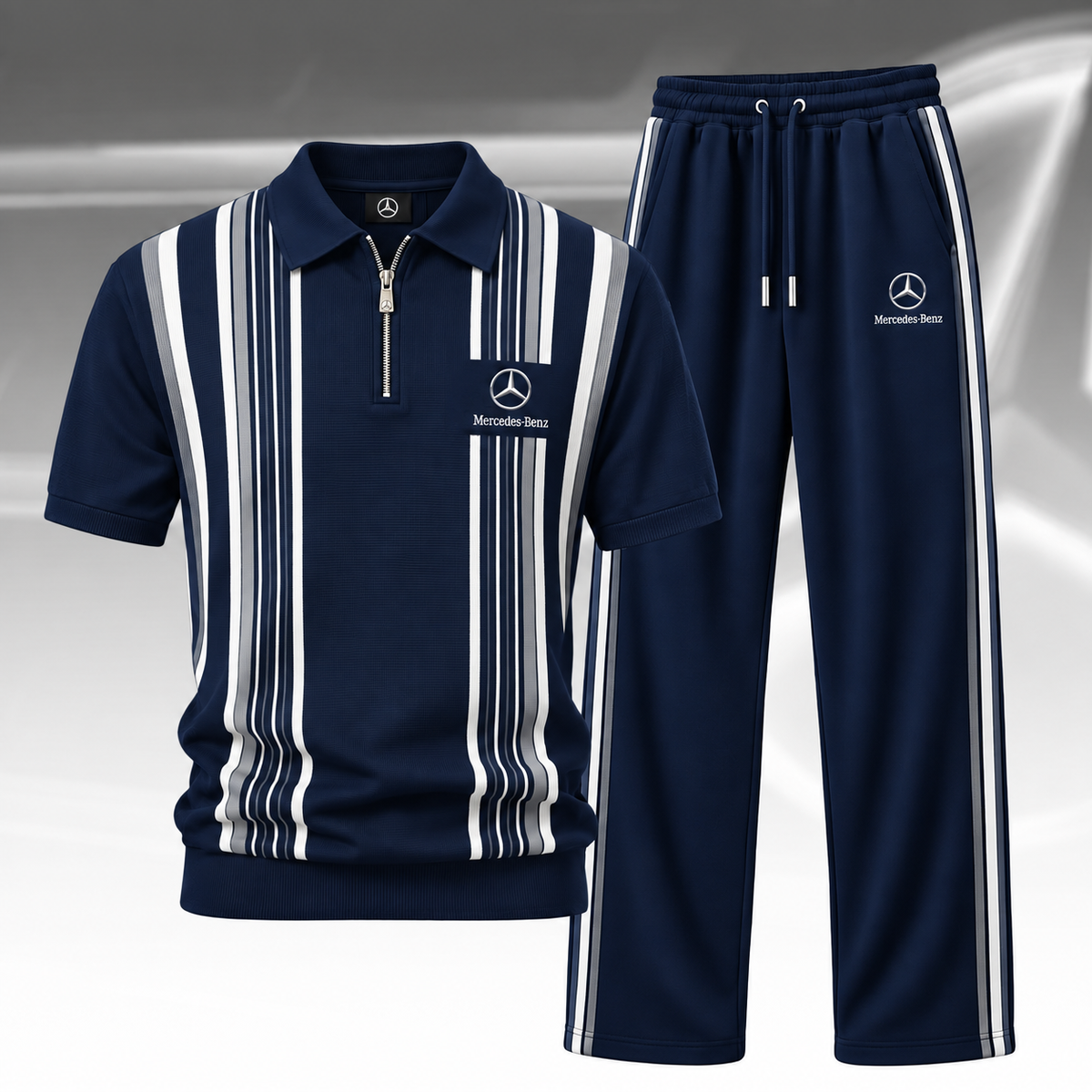 Merc Rivirea All Over Printed Zip-Polo and Sweatpants Set
